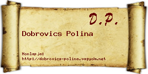 Dobrovics Polina névjegykártya
